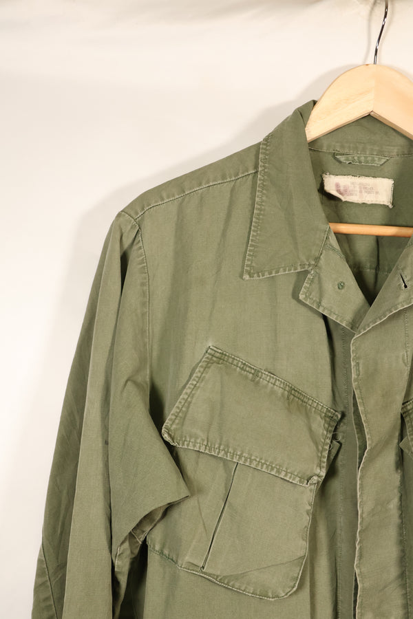 1967 Contract, M-L, Non-Ripstop, 3rd Model Jungle Fatigue Jacket, Faded, Used