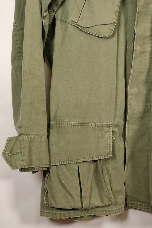1967 Contract, M-L, Non-Ripstop, 3rd Model Jungle Fatigue Jacket, Faded, Used