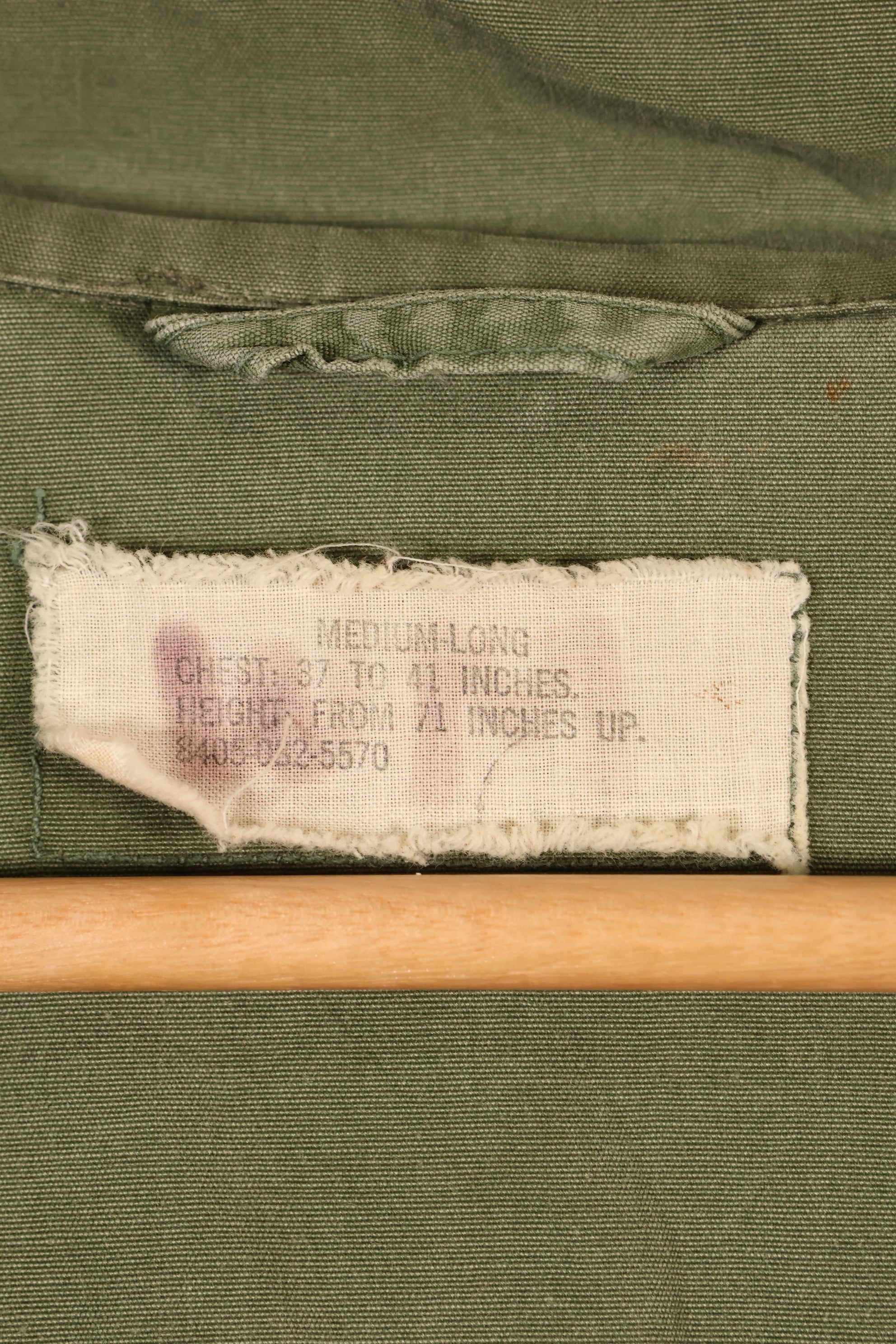 1967 Contract, M-L, Non-Ripstop, 3rd Model Jungle Fatigue Jacket, Faded, Used