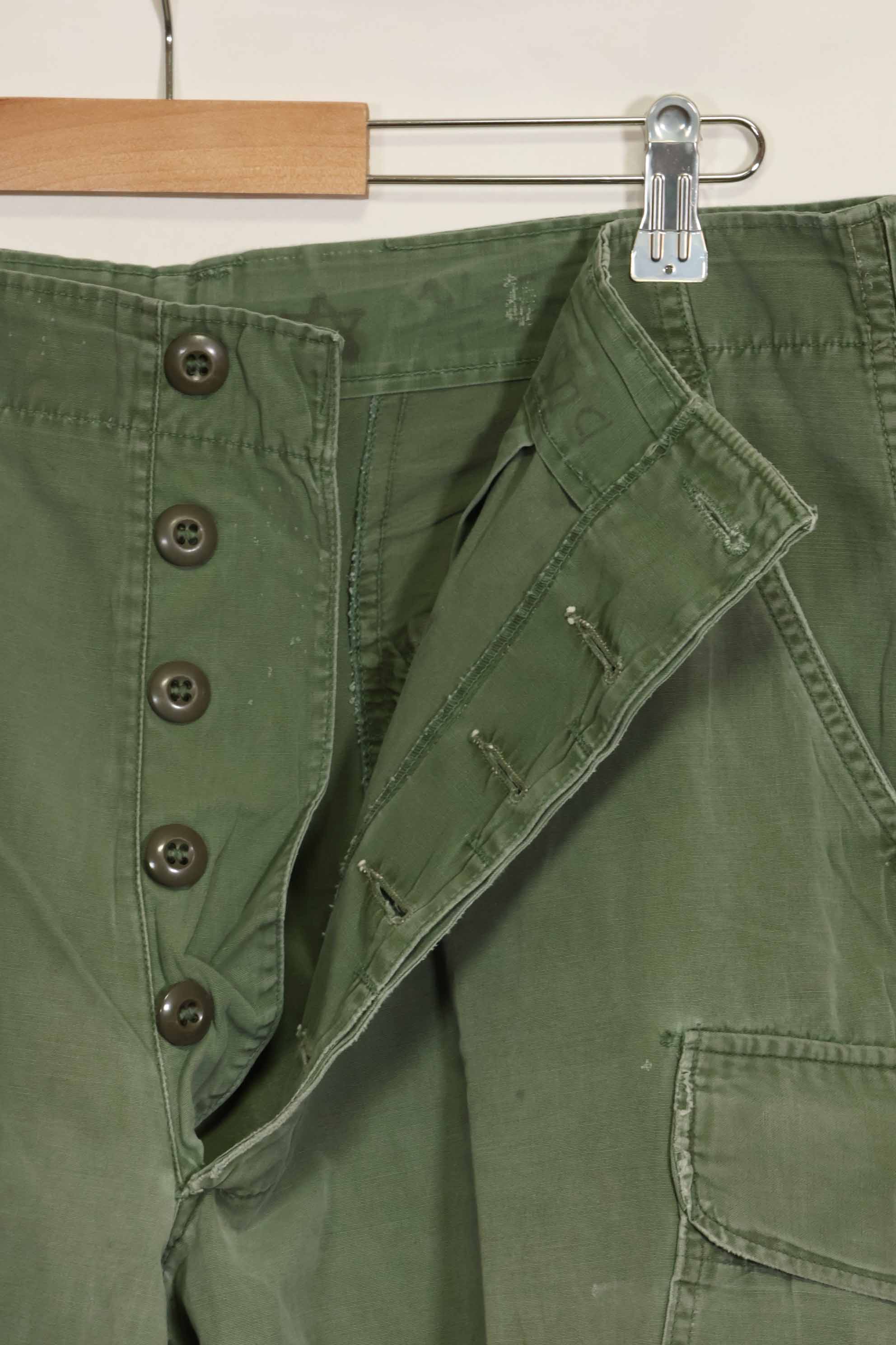 Mid-1960's 2nd Model Jungle Fatigue Pants, used, released by ex-Special Forces personnel, C
