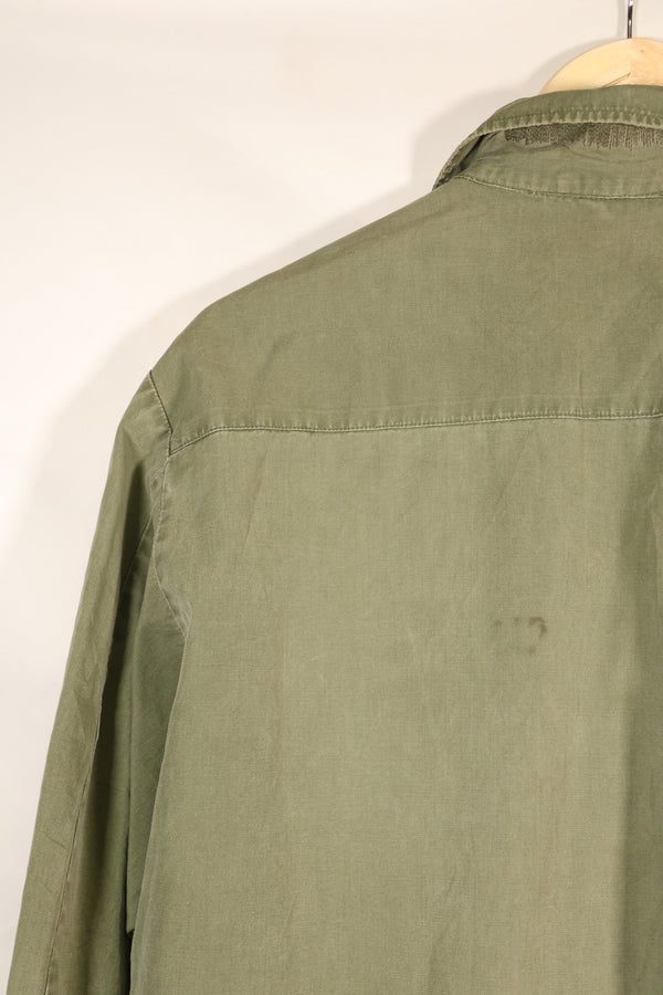1967 Contract, M-L, Non-Ripstop, 3rd Model Jungle Fatigue Jacket, Faded, Used