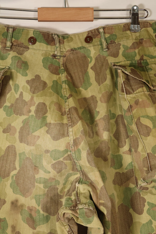 1940s W34 US Army Frogskin Camouflage HBT Pants Utility Pants Used
