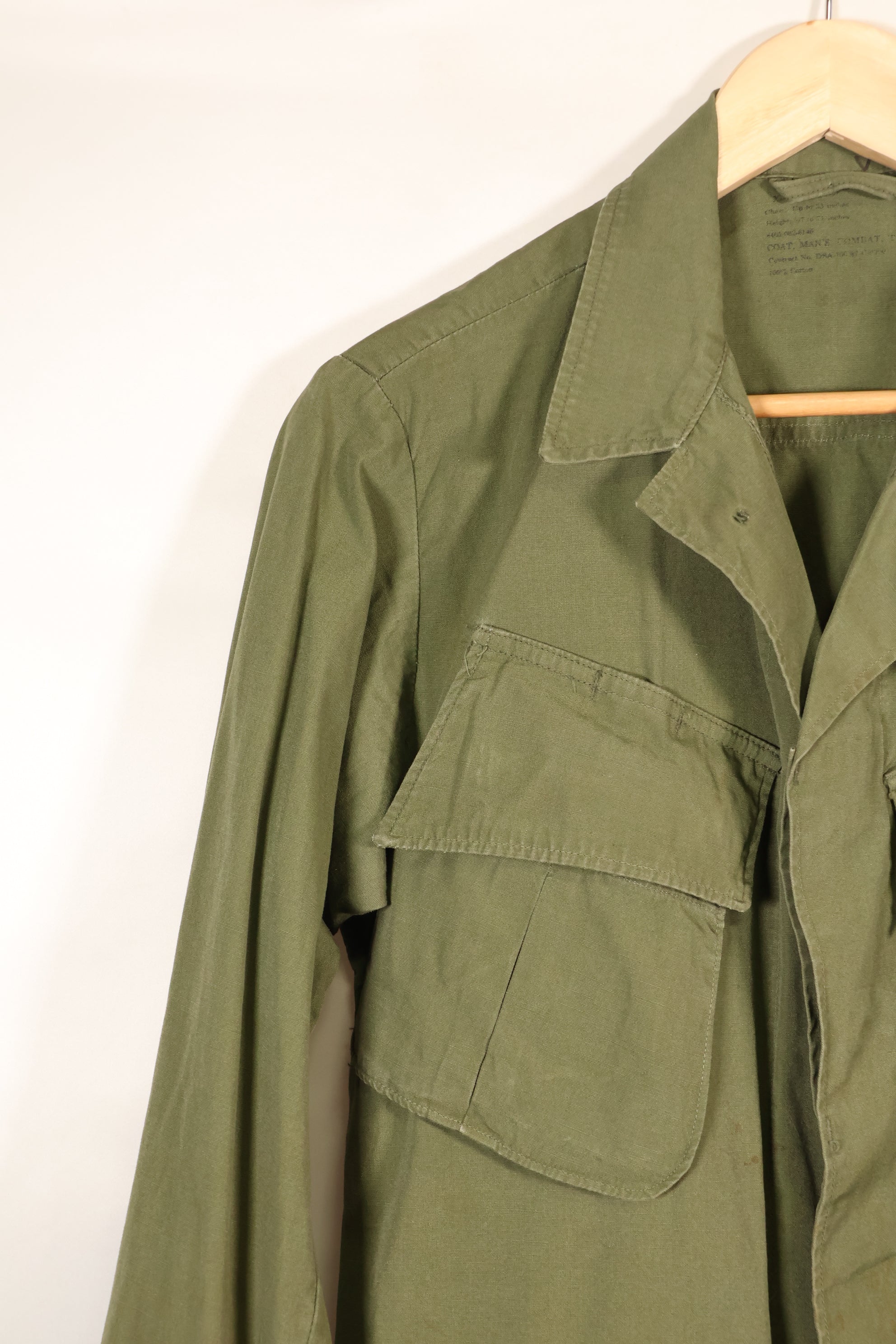 1966–67 Contract X-S-R Non-Ripstop 3rd Model Jungle Fatigue Jacket—Rare Item—Used