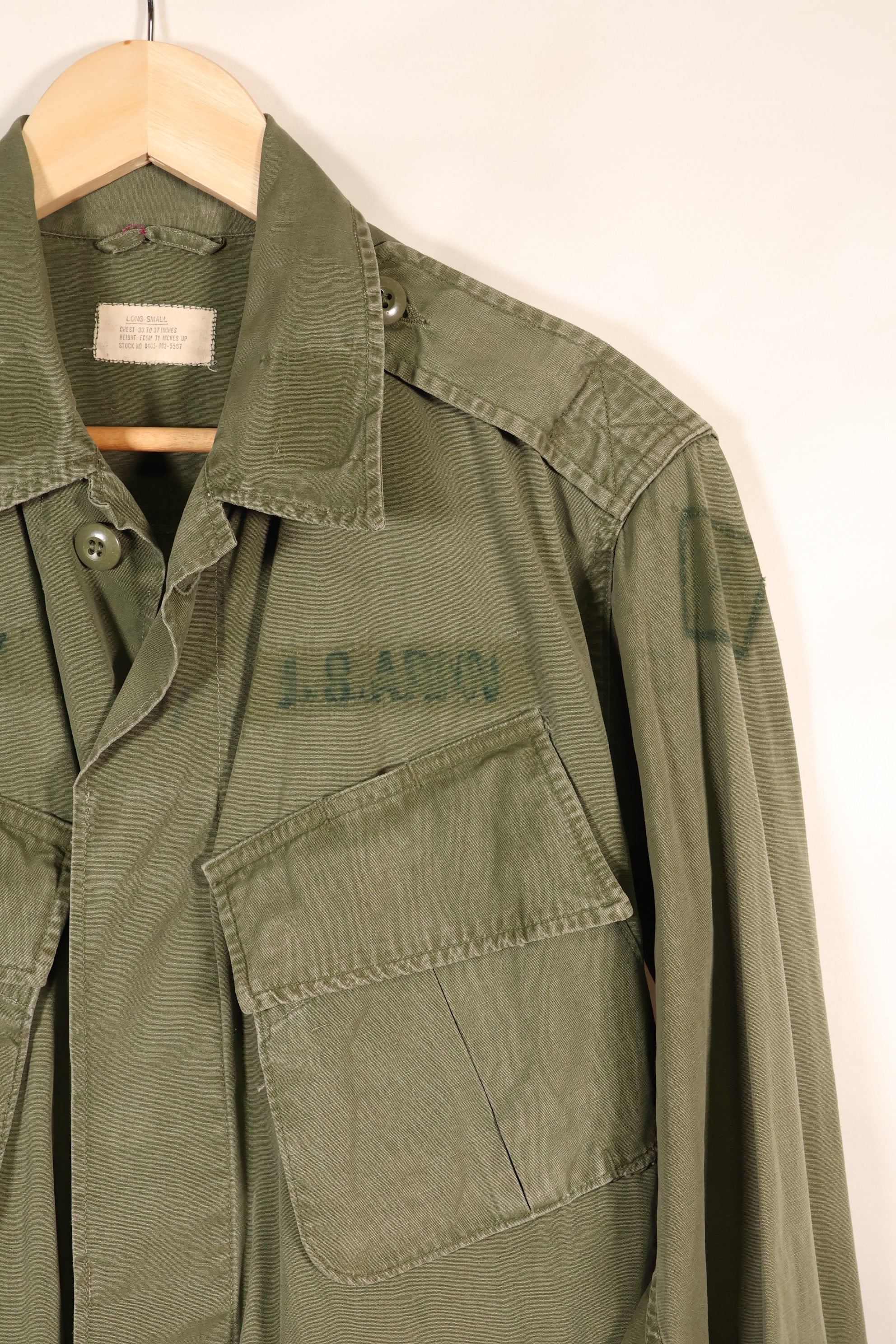 Circa 1965—S-L 2nd Model Jungle Fatigue Jacket—Shows Heavy Wear—Used
