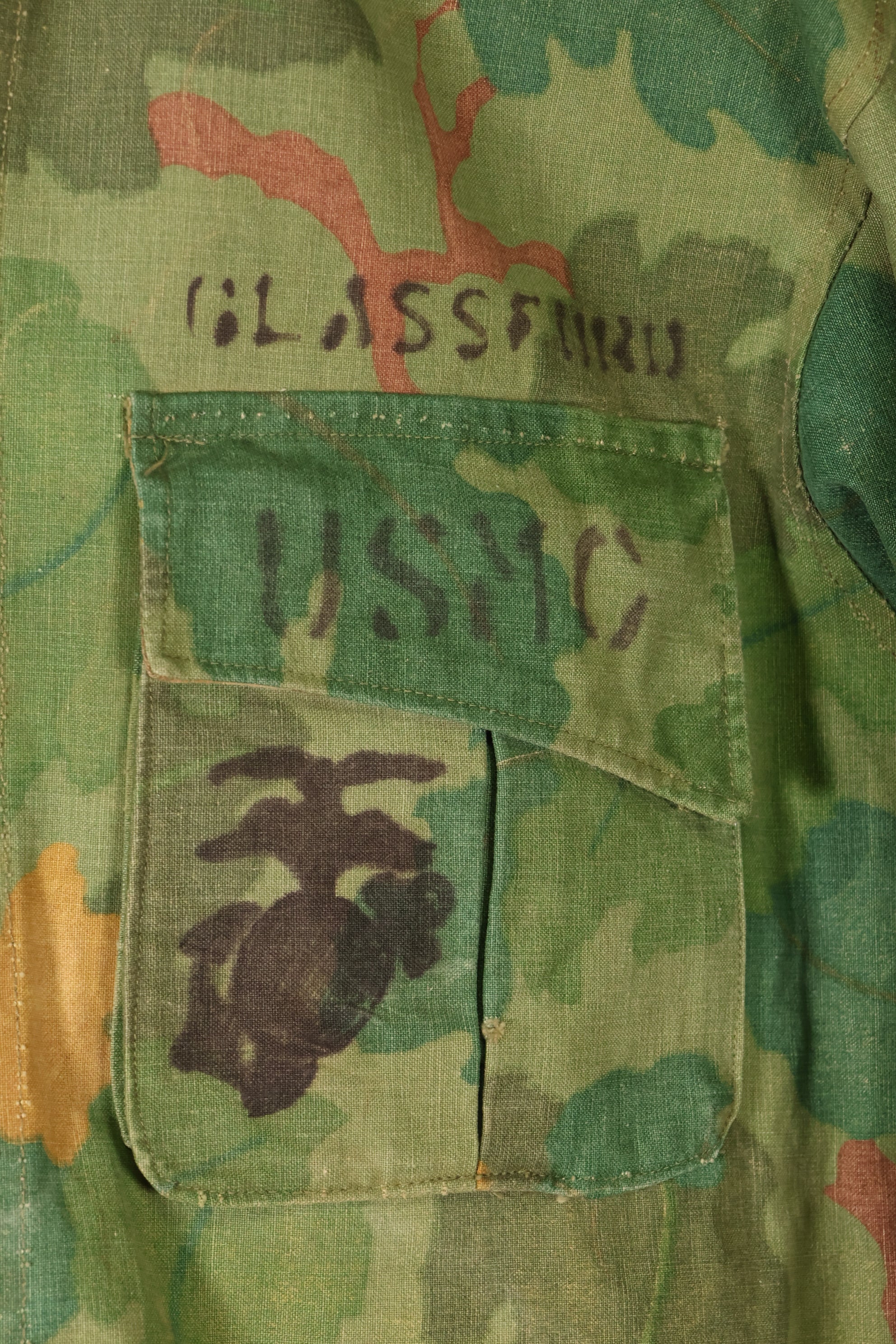 1960年代後半〜70年代　USMC　個人調達品　ミッチェルパターン　フード付フィールドジャケット　中古品