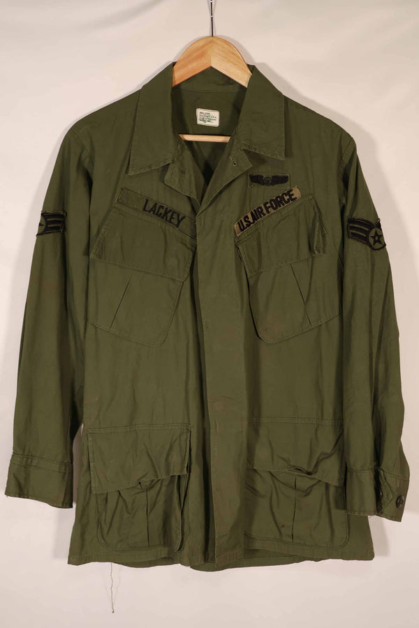 Real 1969 3rd Model Jungle Fatigue Jacket with USAF patch, used.