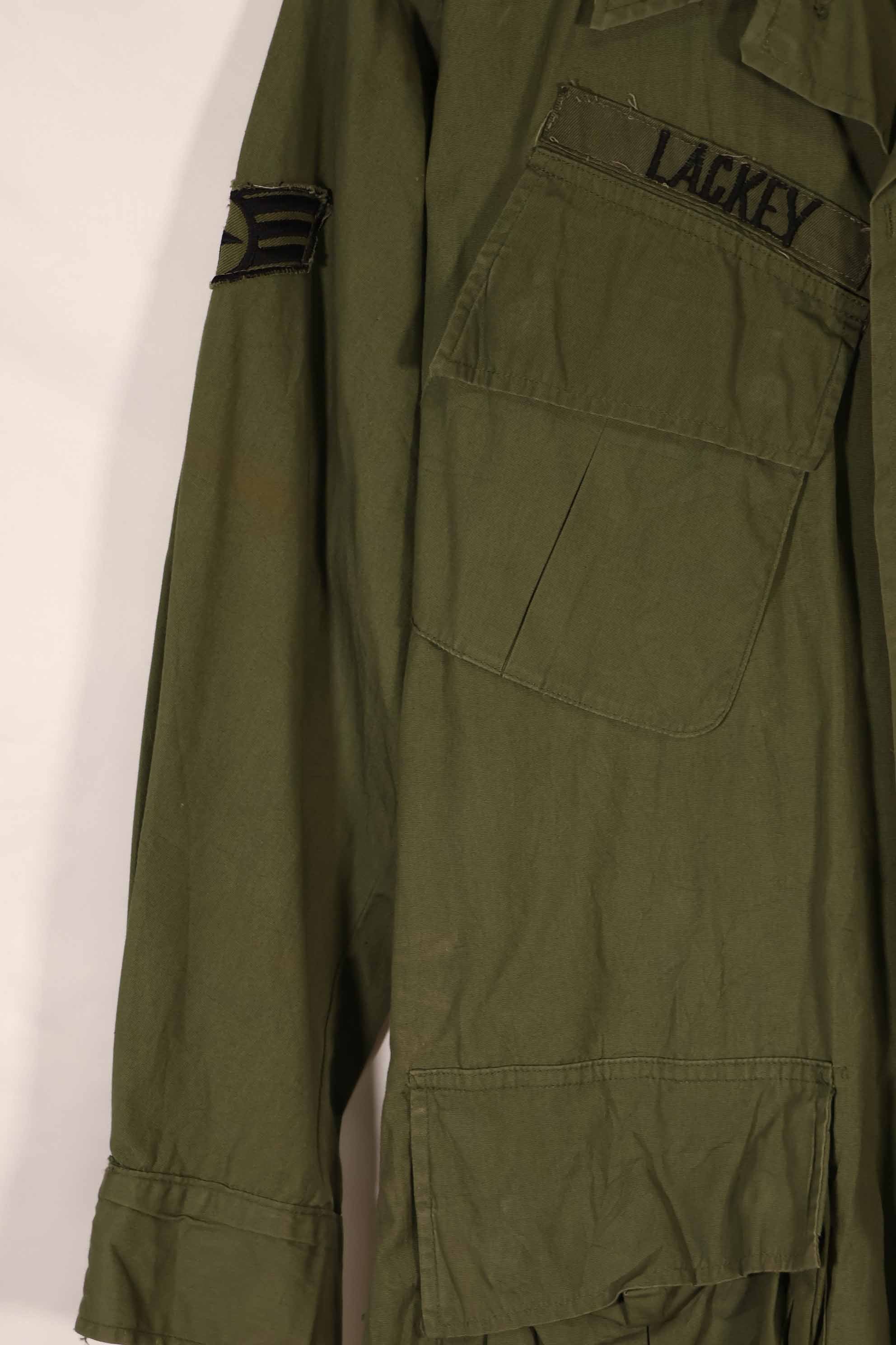 Real 1969 3rd Model Jungle Fatigue Jacket with USAF patch, used.