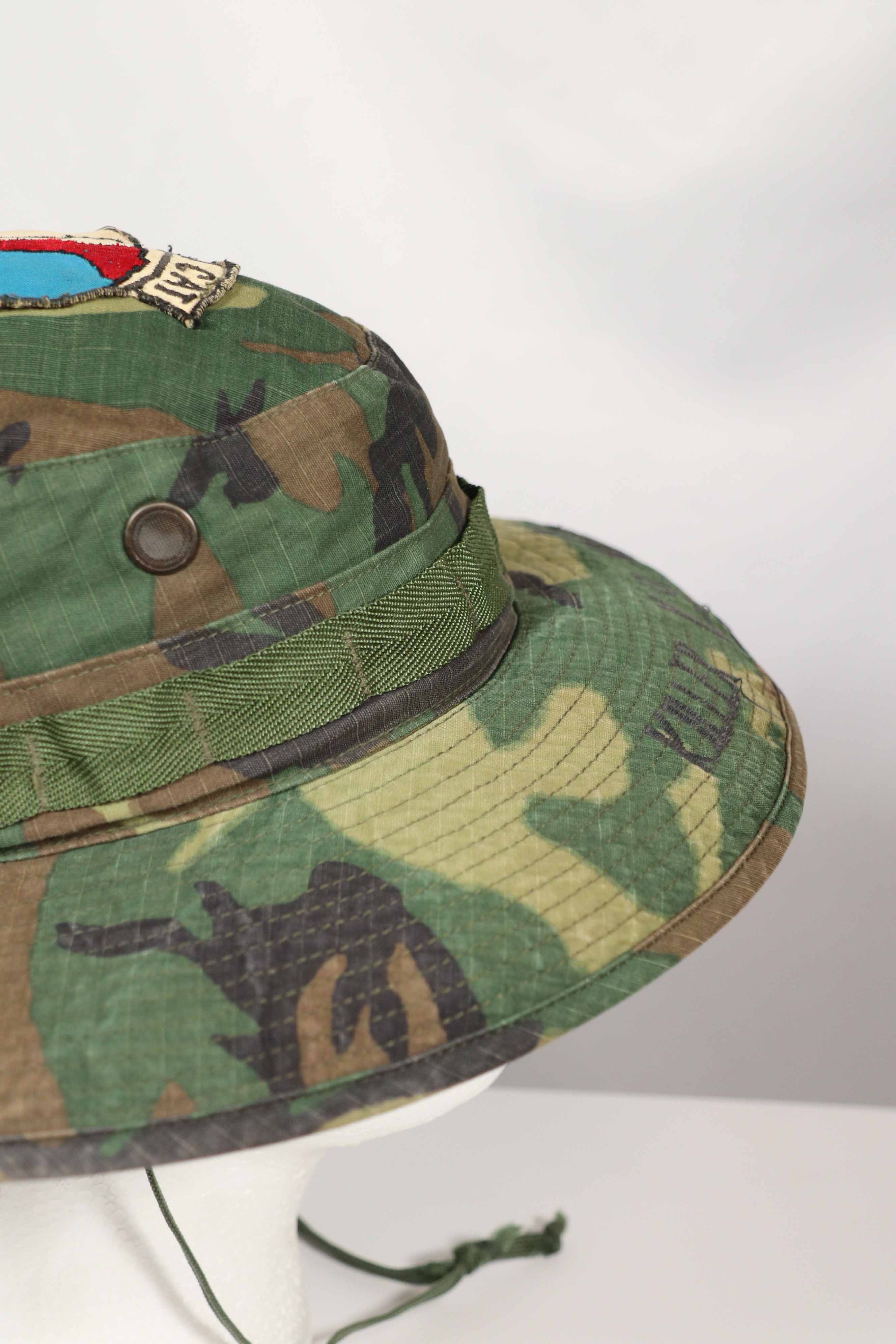 Real ERDL Government Issue Boonei Hat US Army K-9 Military Dog with Locally Made Patch & Embroidery