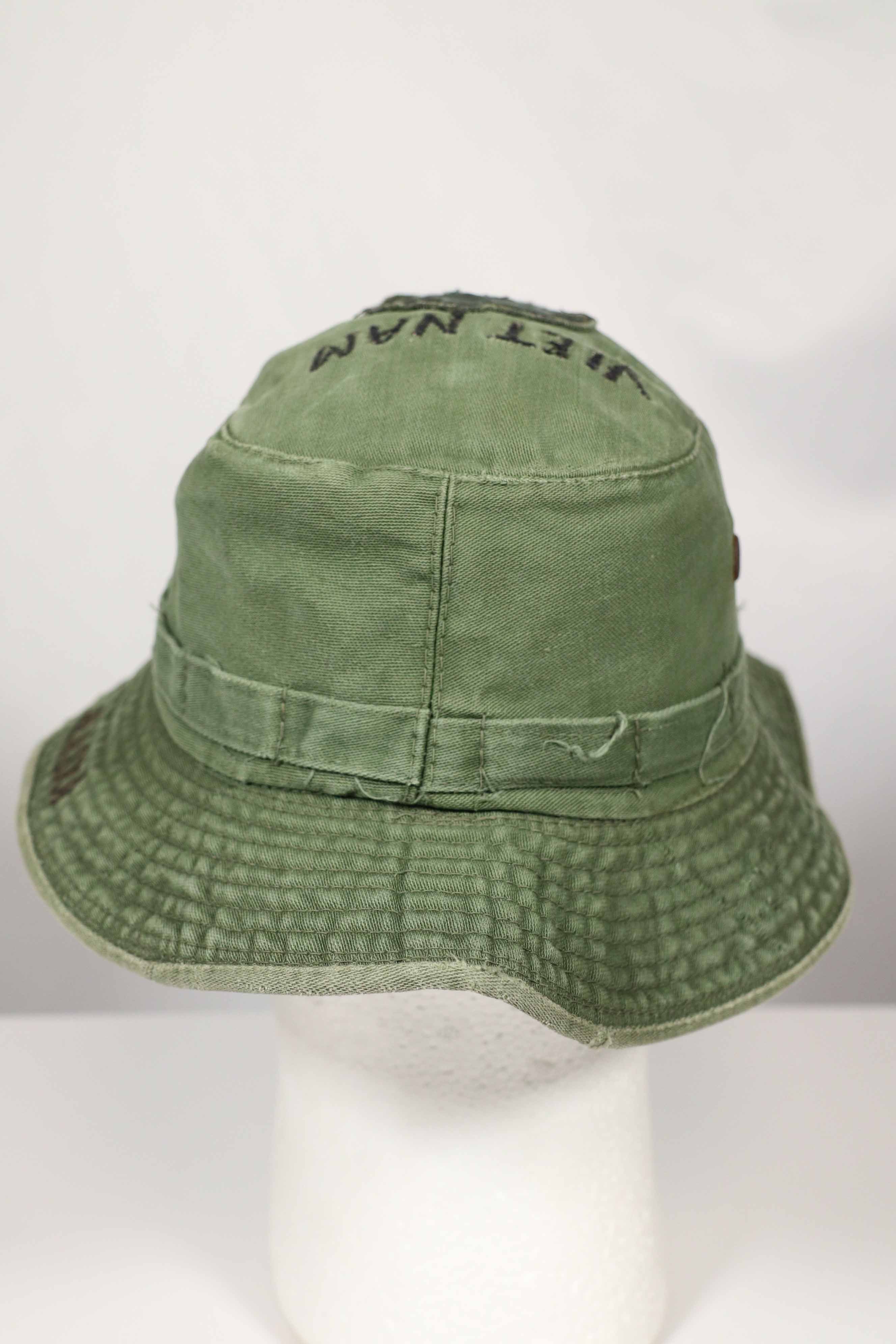 Real Locally Made OD Boonie 9th Infantry Divition LRRP with Direct Embroidery & Sniper Patch Boonie Hat