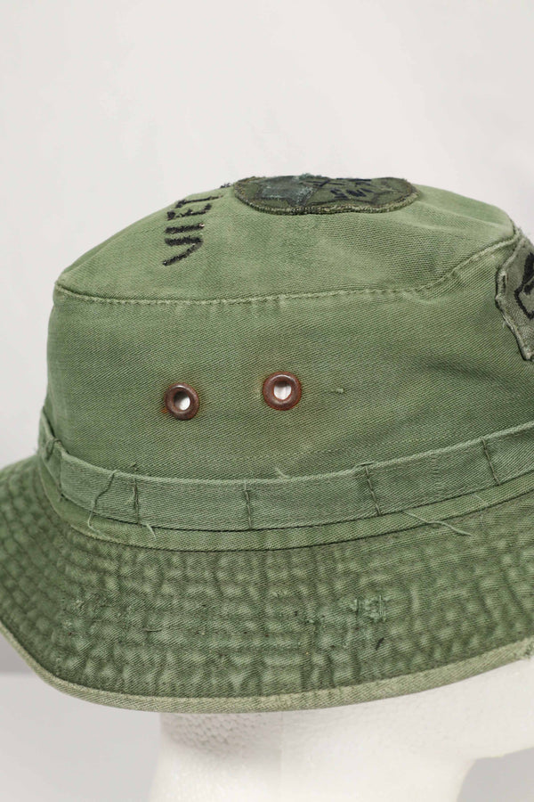 Real Locally Made OD Boonie 9th Infantry Divition LRRP with Direct Embroidery & Sniper Patch Boonie Hat