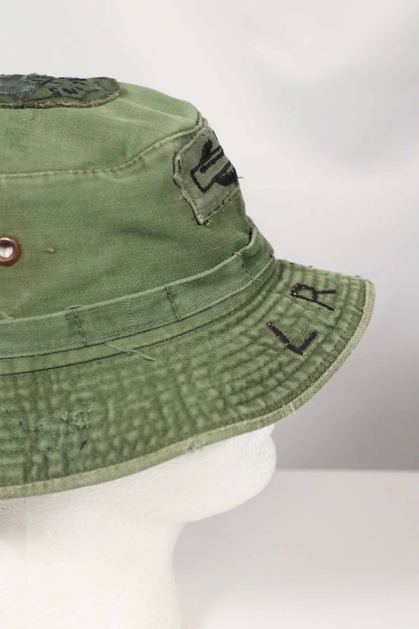 Real Locally Made OD Boonie 9th Infantry Divition LRRP with Direct Embroidery & Sniper Patch Boonie Hat