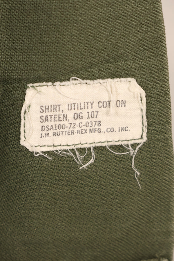 1972 Contract, 15 1/2 x 33, OG-107, Utility Shirt, With Patch, Used