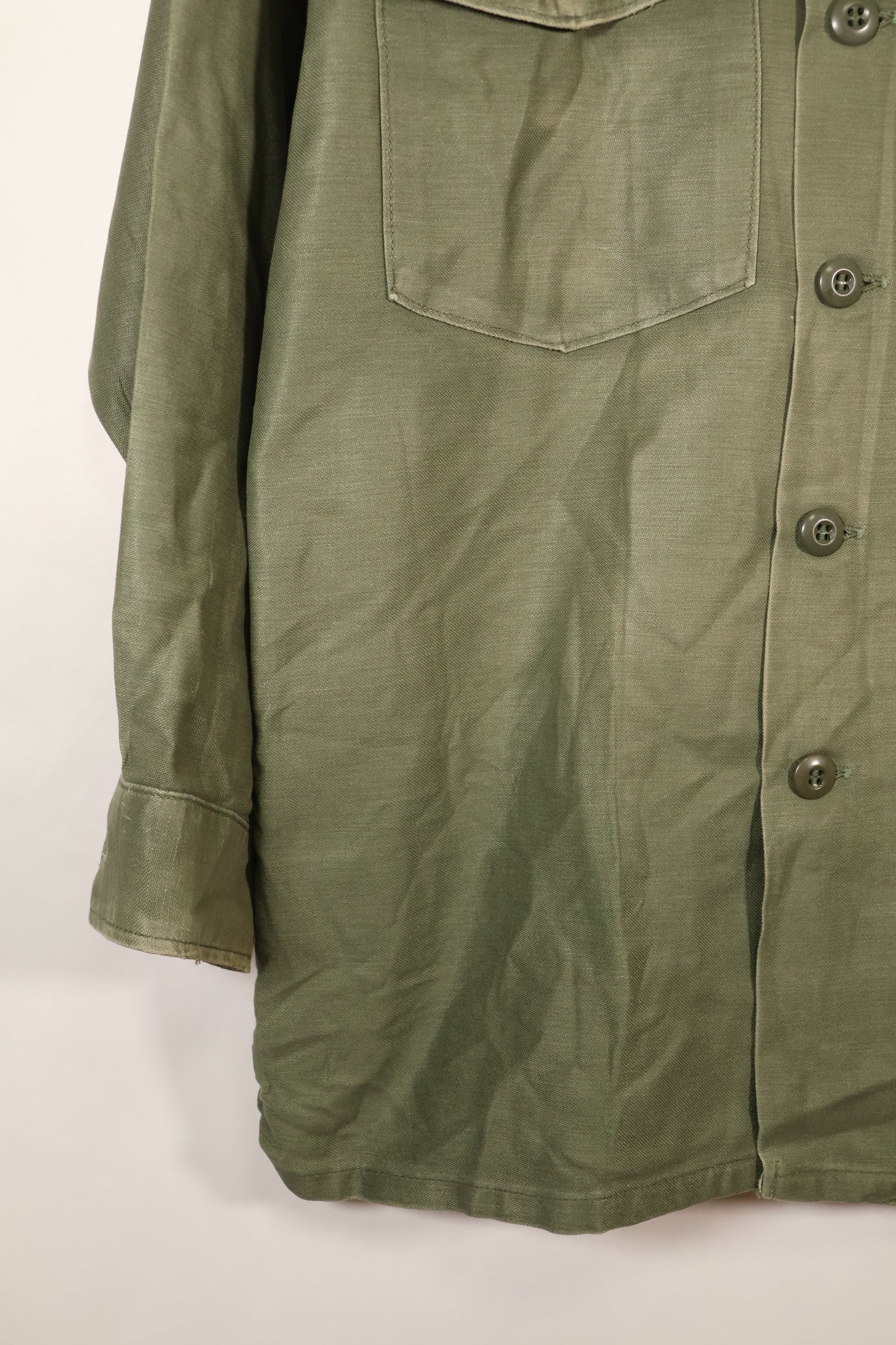 1971 Contract, Estimated Size: SMALL, OG-107 Utility Shirt, U.S. Navy, Original Tapes, Used