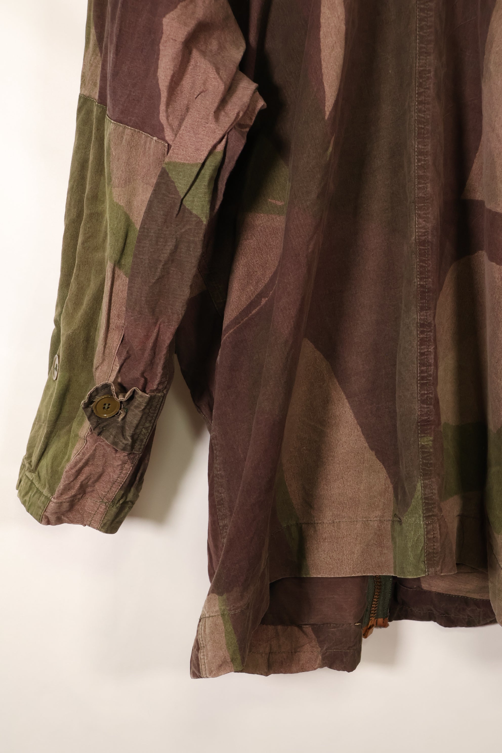 1940s, WWII, British Army, Windproof Camouflage Smock, Modified, Indochina War Replica, Post-war modifications, Used
