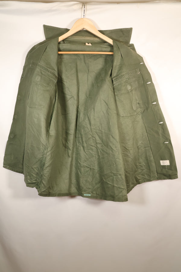 1971 Contract, Estimated Size: SMALL, OG-107 Utility Shirt, U.S. Navy, Original Tapes, Used