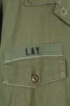 1968 Contract, Estimated Size: MEDIUM, OG-107, Utility Shirt, Aftermarket Patch, Used