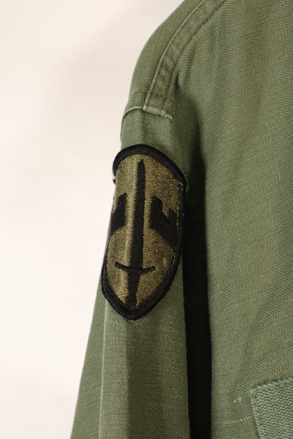 1968 Contract, Estimated Size: MEDIUM, OG-107, Utility Shirt, Aftermarket Patch, Used