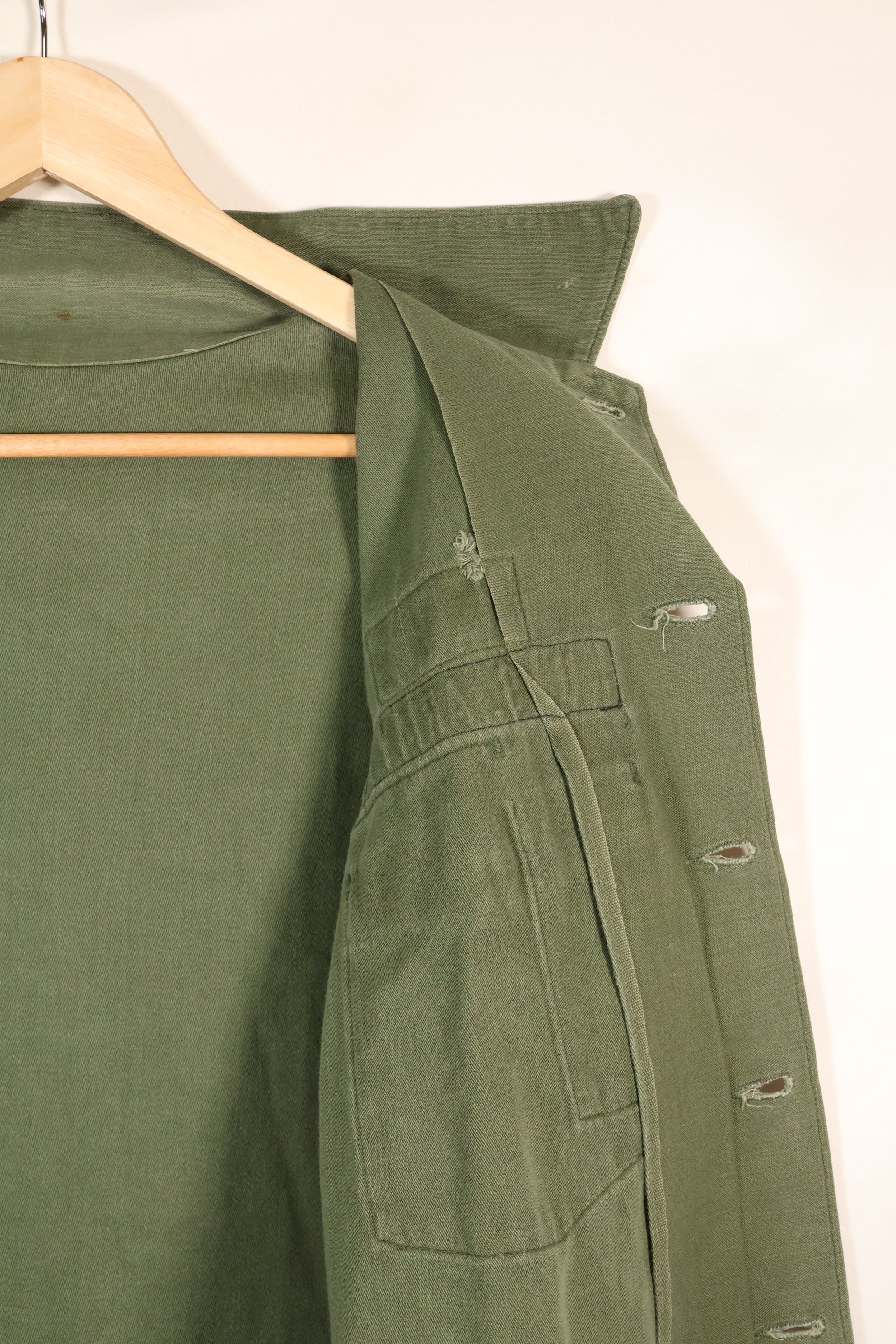 1968 Contract, Estimated Size: MEDIUM, OG-107, Utility Shirt, Aftermarket Patch, Used