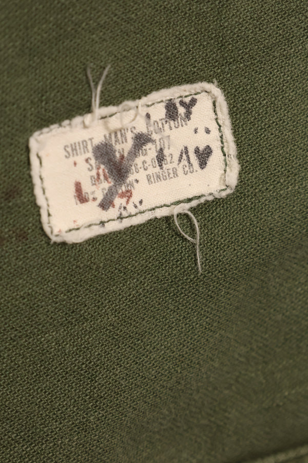 1968 Contract, Estimated Size: MEDIUM, OG-107, Utility Shirt, Aftermarket Patch, Used