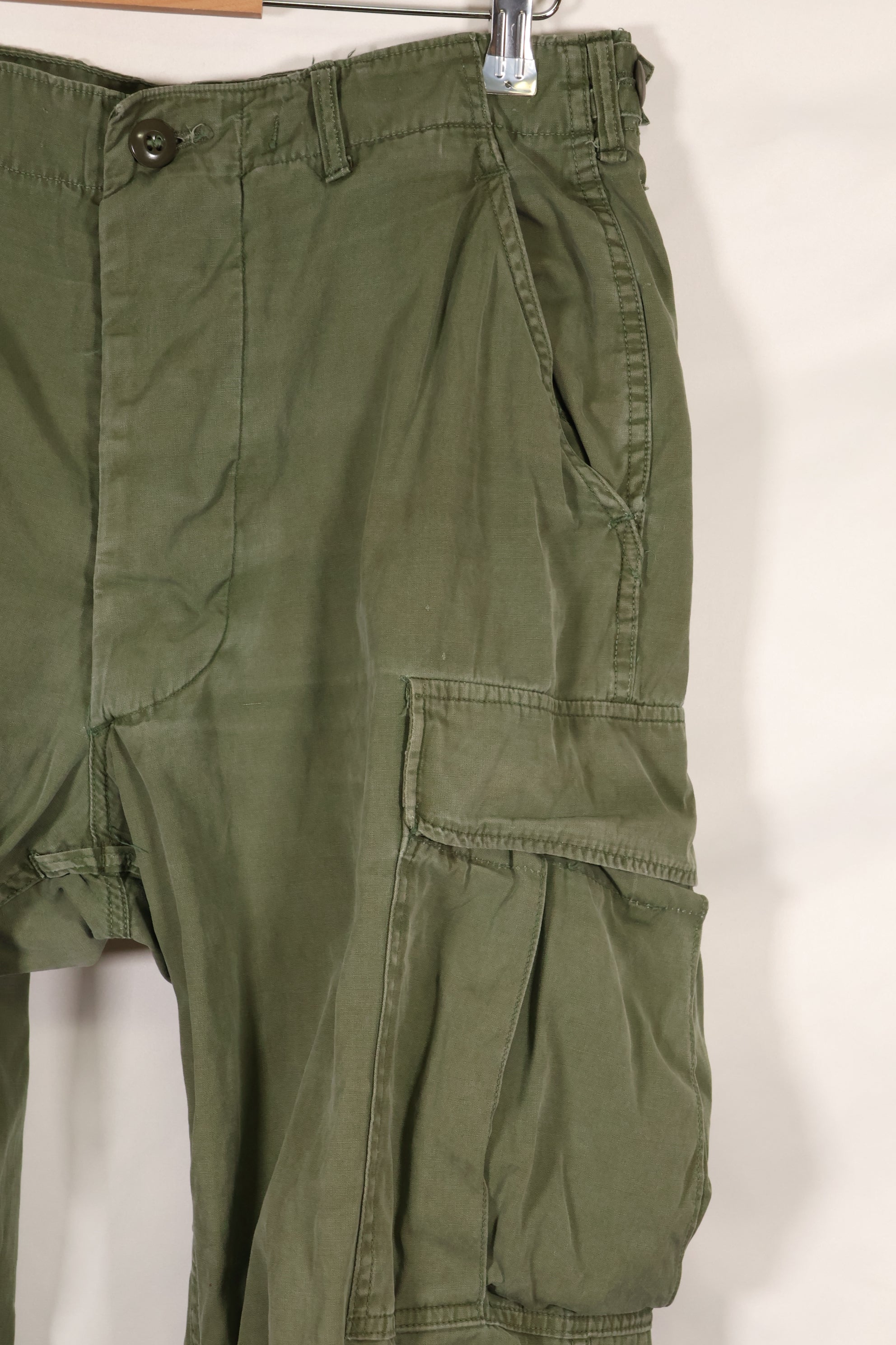 Mid-1960s MEDIUM-SHORT 2nd Model Jungle Fatigue Pants, used.