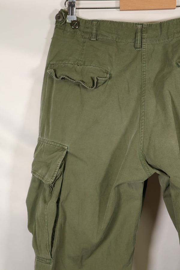 Mid-1960s MEDIUM-SHORT 2nd Model Jungle Fatigue Pants, used.