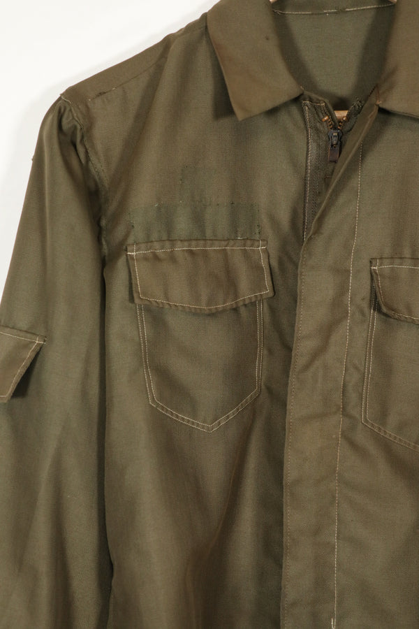 Real South Vietnam locally made NOMEX shirt, used, with patch marks.