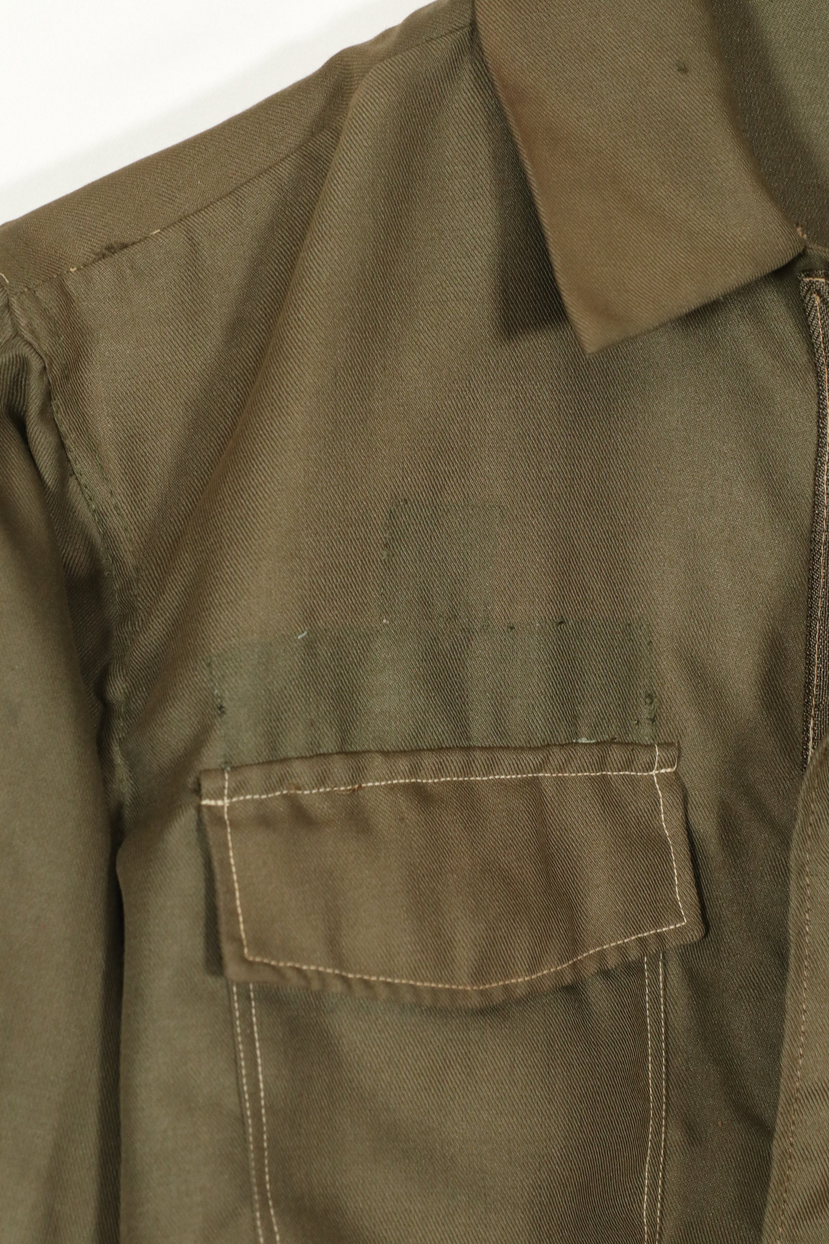 Real South Vietnam locally made NOMEX shirt, used, with patch marks.