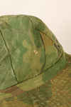1960s-early 70s USMC privately procured Mitchell pattern camouflage shelterhalf boonie hat, used.