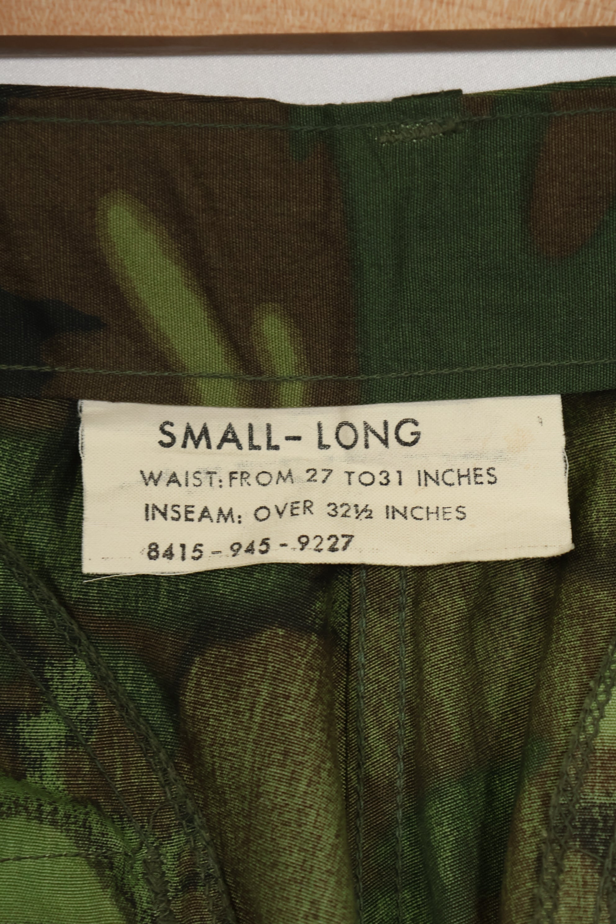 Estimated 1967 Deadstock Poplin Fabric ERDL Jungle Fatigue Pants S-L