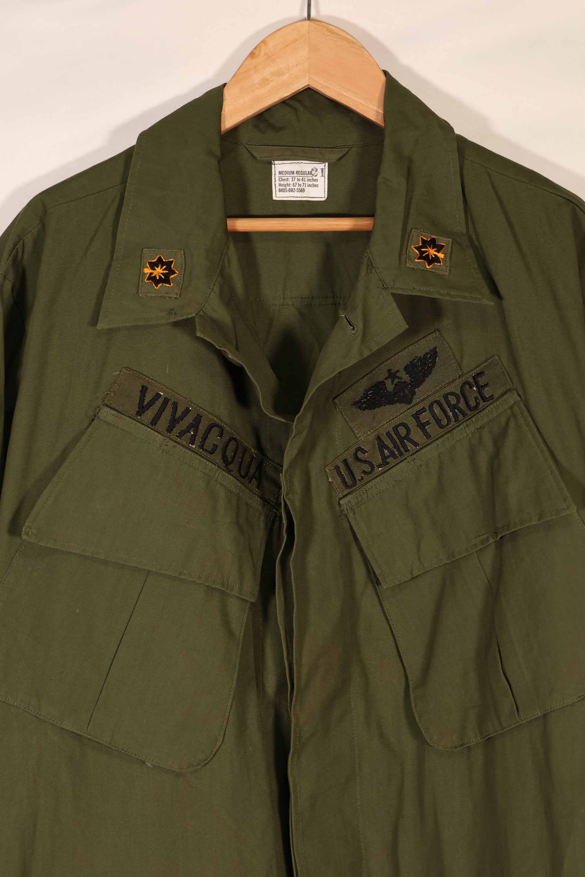 Real 1966-1967 3rd Model Jungle Fatigue Jacket M-R with USAF insignia B