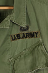 Circa 1967 | S-L | Green Beret | 3rd Model Jungle Fatigue Jacket | Faded | Used