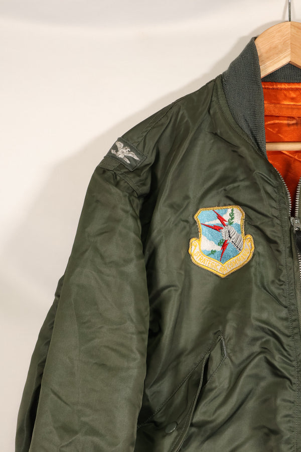1970 Contract MEDIUM USAF L-2B Flight Jacket, Light Zone, Worn by Bill Eveland, Good Condition