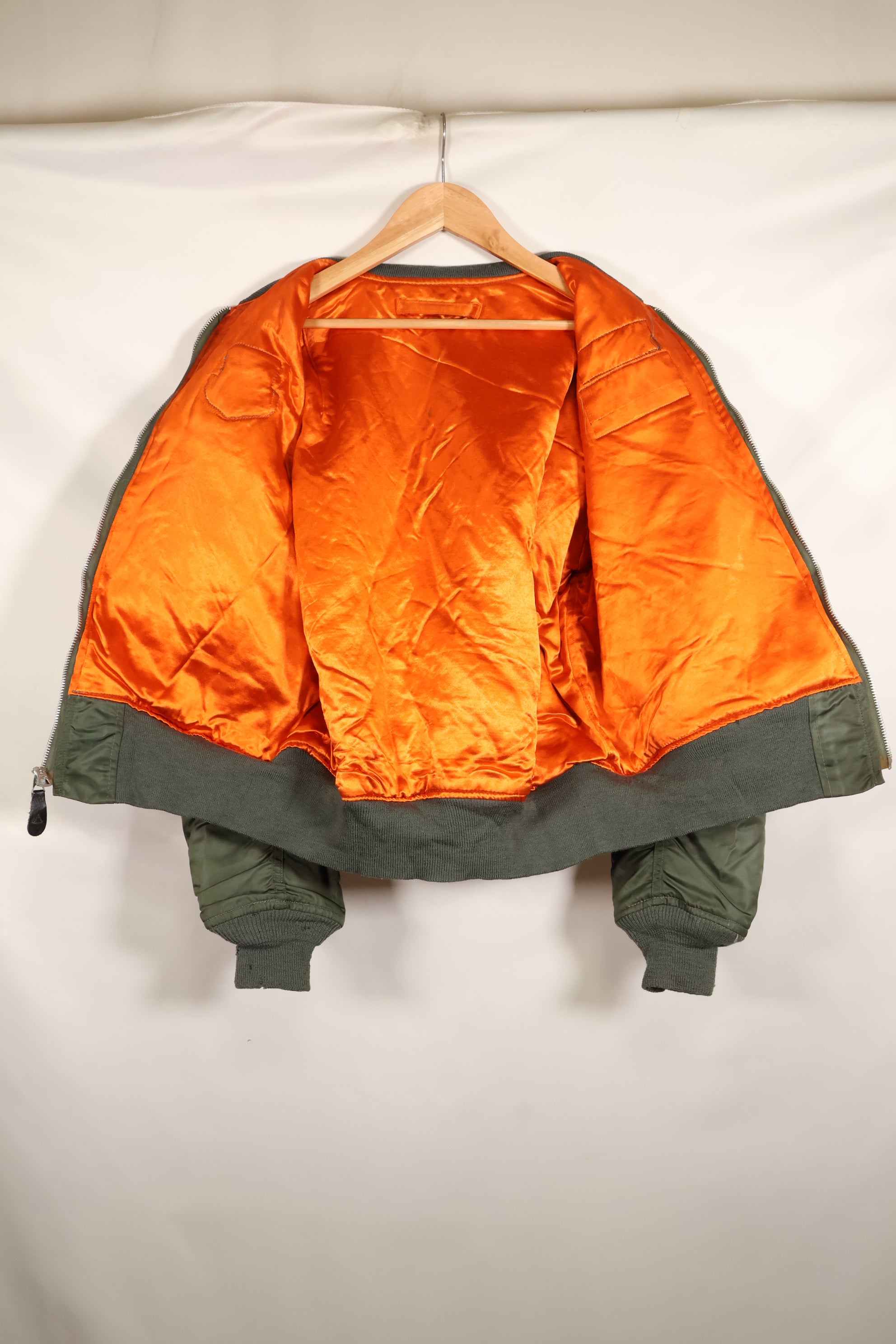 1970 Contract MEDIUM USAF L-2B Flight Jacket, Light Zone, Worn by Bill Eveland, Good Condition