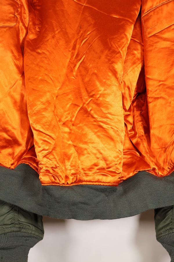 1970 Contract MEDIUM USAF L-2B Flight Jacket, Light Zone, Worn by Bill Eveland, Good Condition