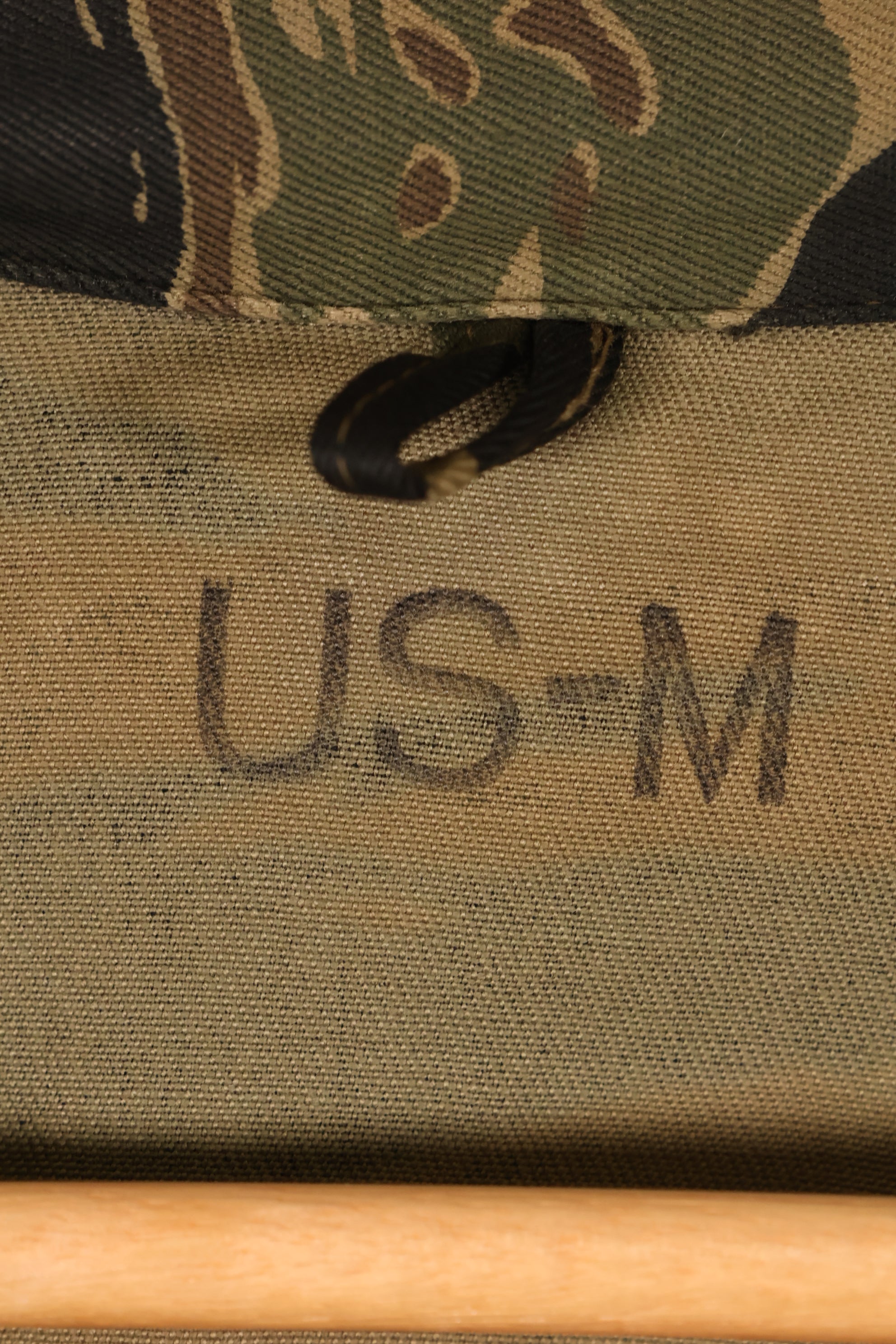 1960年代中頃　デッドストック　US-M　シルバータイガー　USカット　タイガーストライプ　シャツ