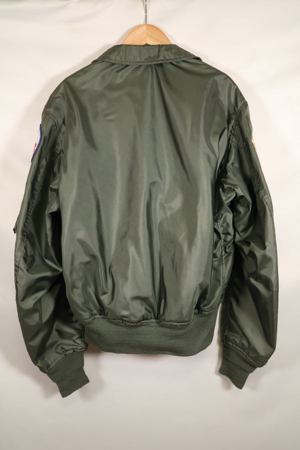 1981 Contract, LARGE, U.S. Navy, CWU-36P Flight Jacket, With Patches, Like-New Condition