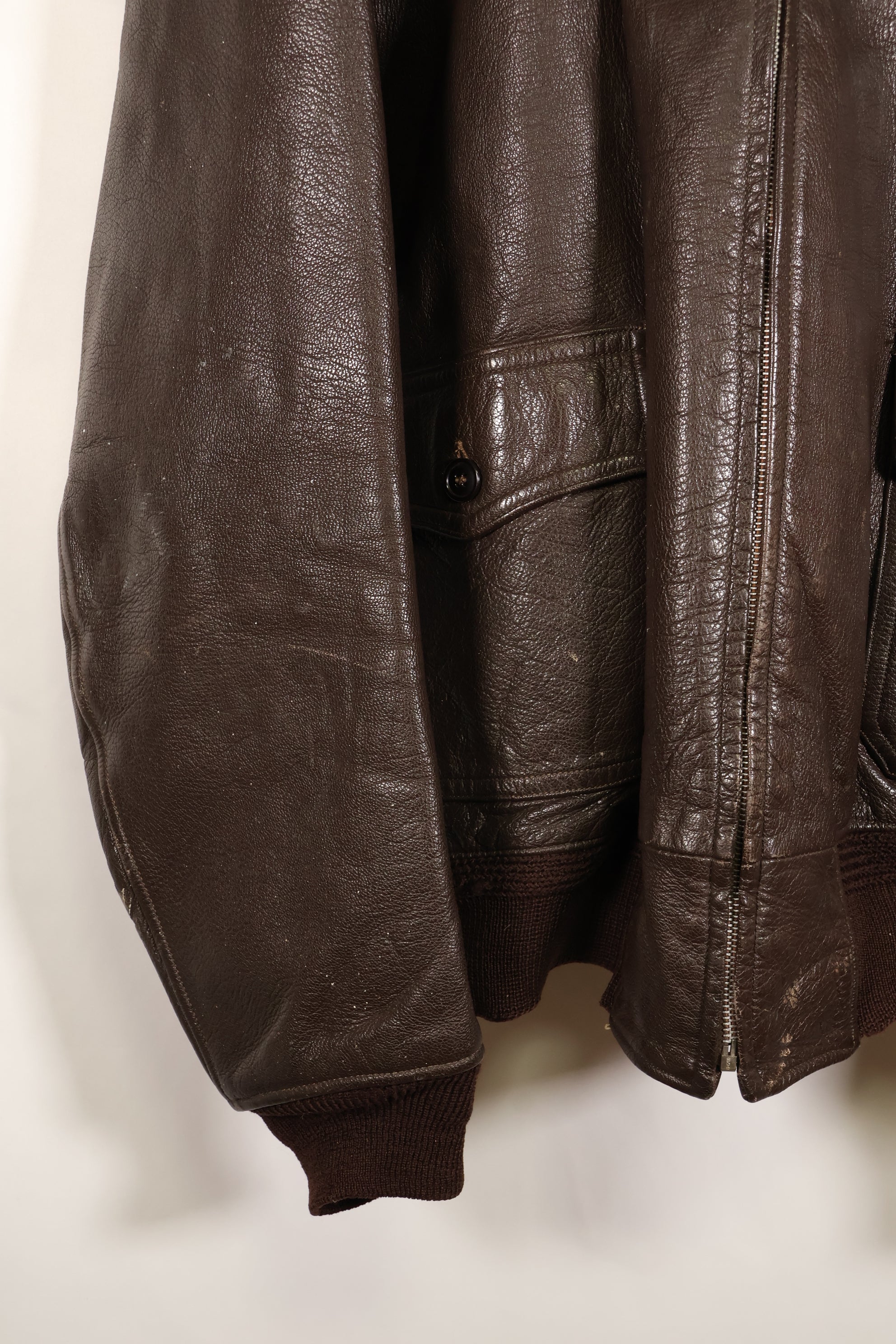 1950s Lot, Size 46, J-7823, U.S. Navy G-1 Flight Jacket, Early Production, Used