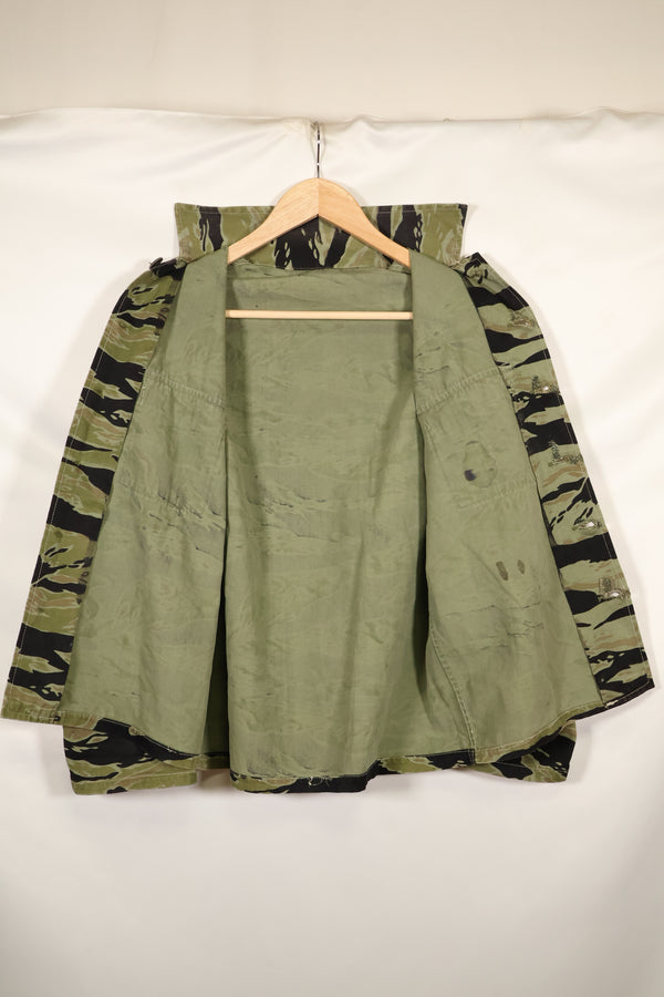 Real Late War Pattern Tiger Stripe Shirt, heavyweight fabric, good condition.