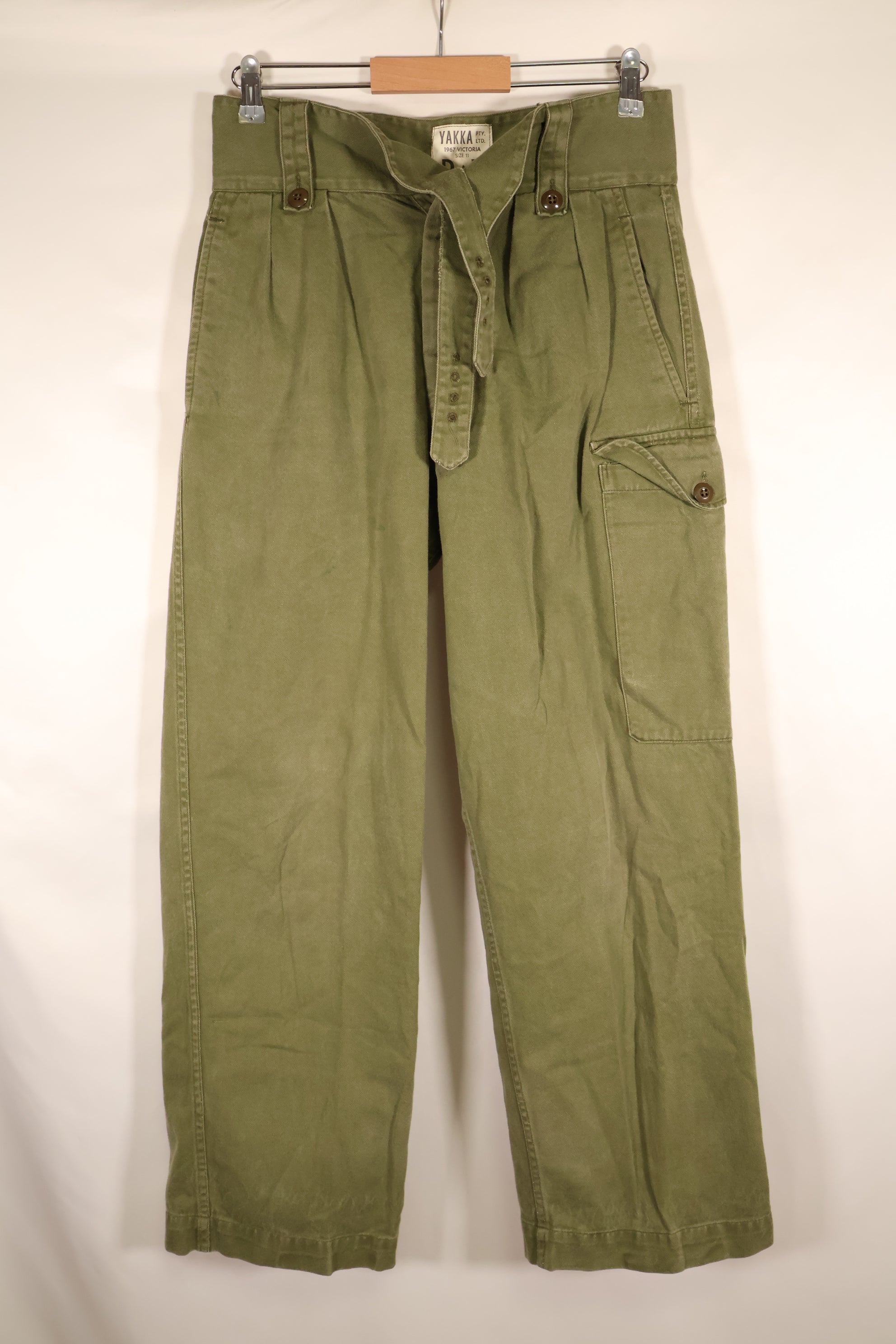 1967 Contract, Australian Army, OD Combat Pants, Slightly Faded, Used