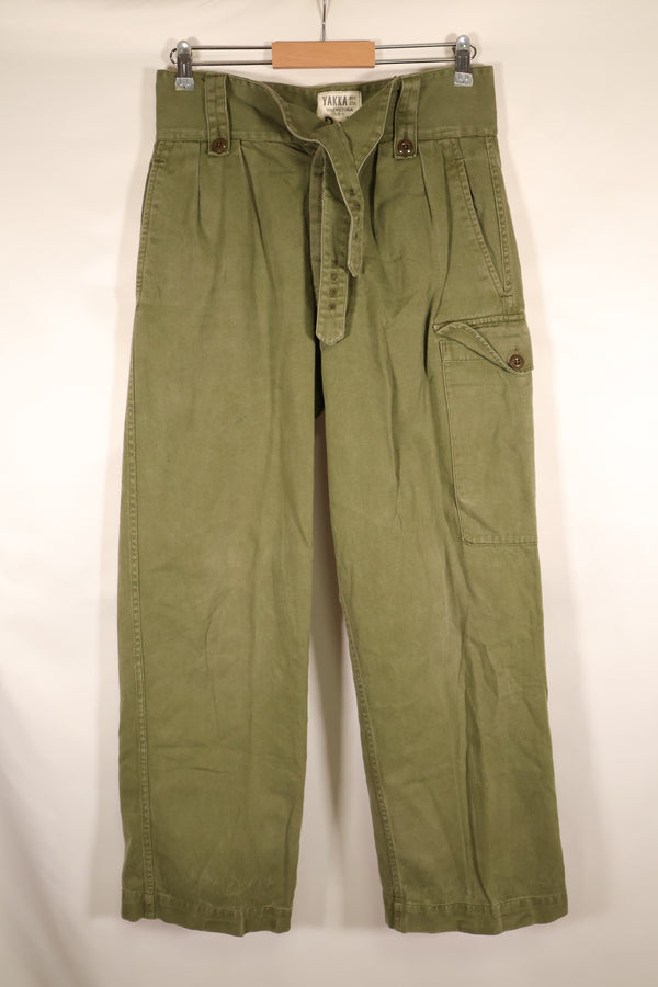 1967 Contract, Australian Army, OD Combat Pants, Slightly Faded, Used