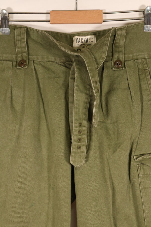 1967 Contract, Australian Army, OD Combat Pants, Slightly Faded, Used
