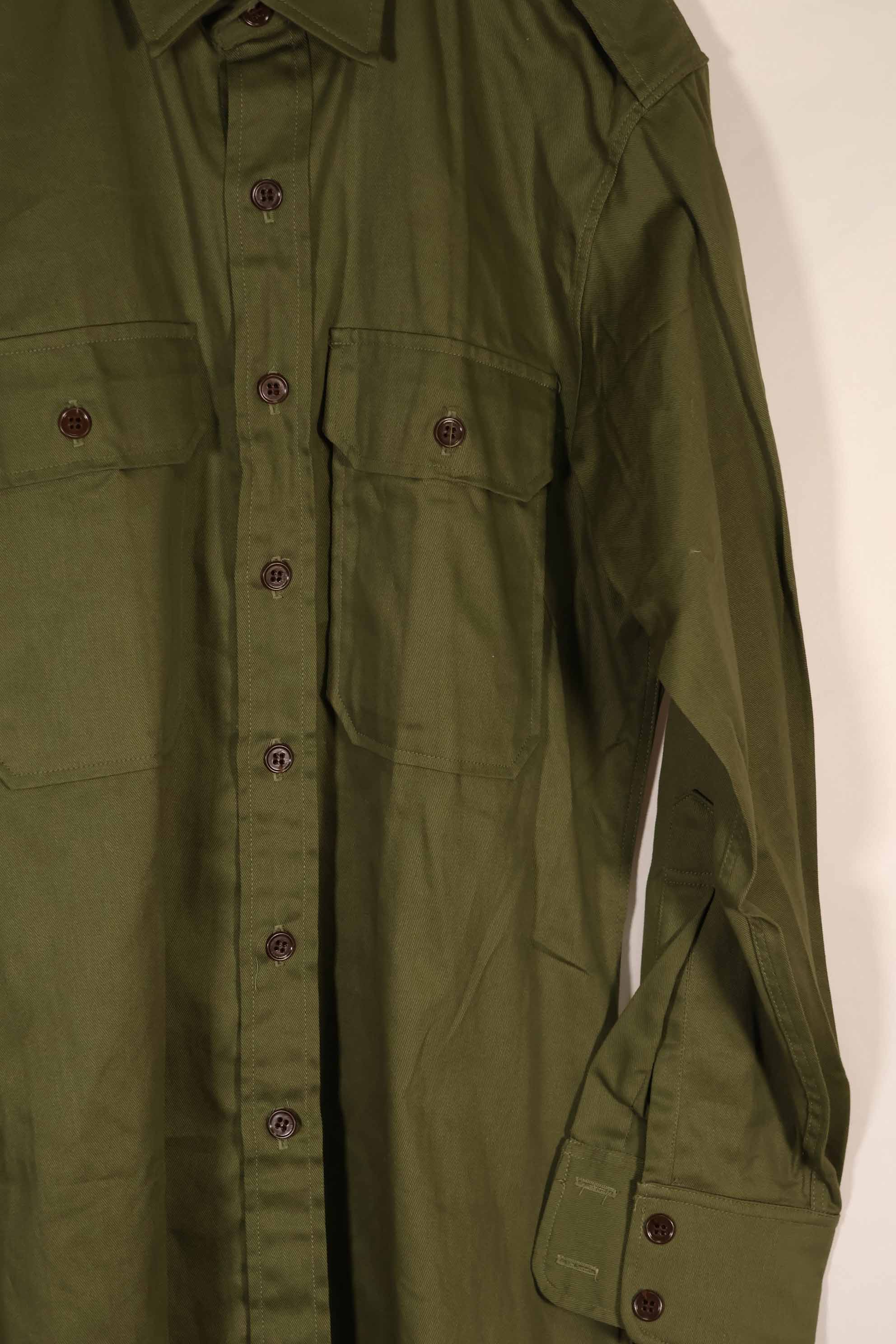 Real 1966 Deadstock Australian Army OD Fatigue Shirt 15 1/2 X32