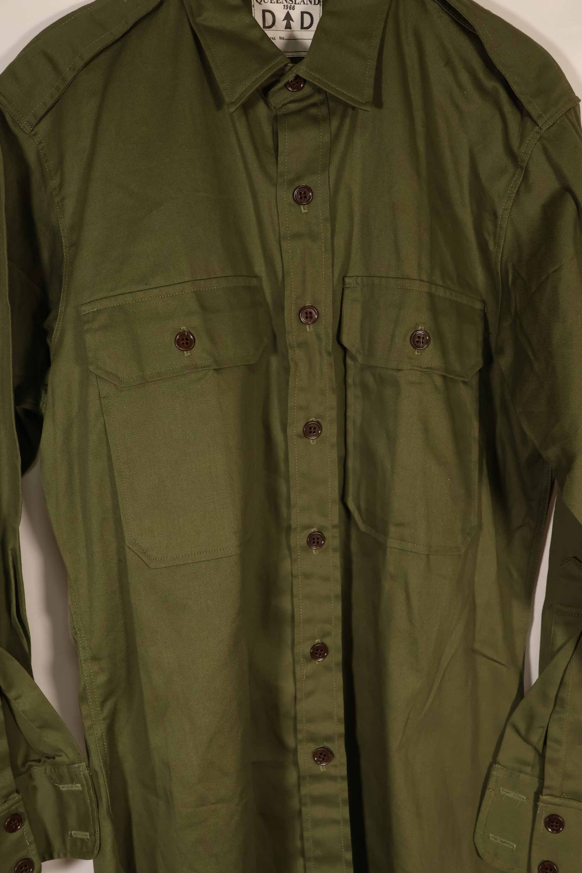 Real 1966 Deadstock Australian Army OD Fatigue Shirt 15 1/2 X32