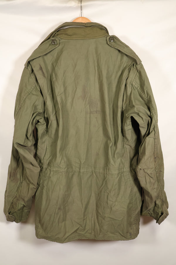 1970 Contract M-R M65 Field Jacket, 2nd Model, with insignia, some stains, no liner, used