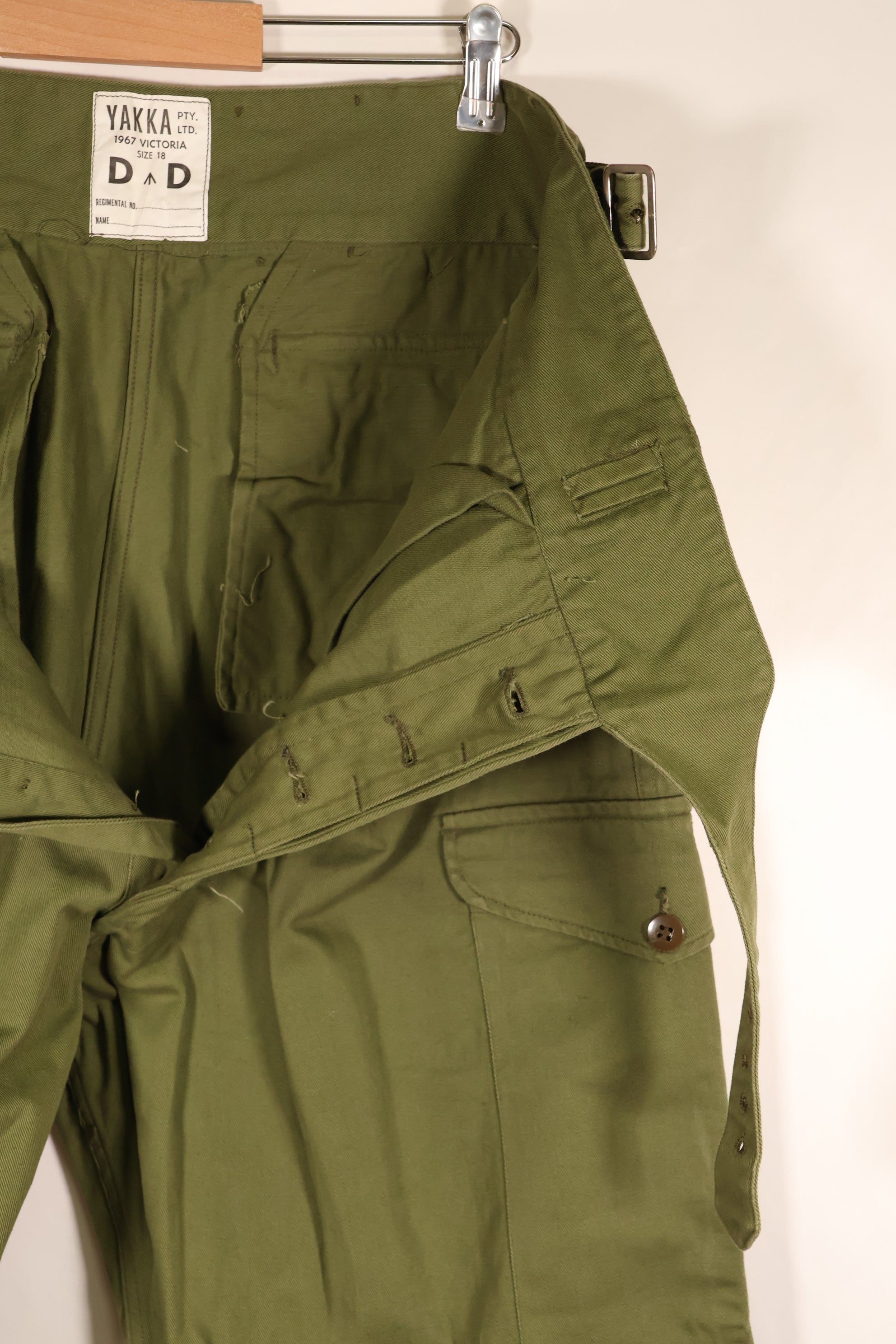1967年ロット　オーストラリア軍　AATTVなど　ジャングルグリーン　コンバットパンツ　ほぼ未使用品　A