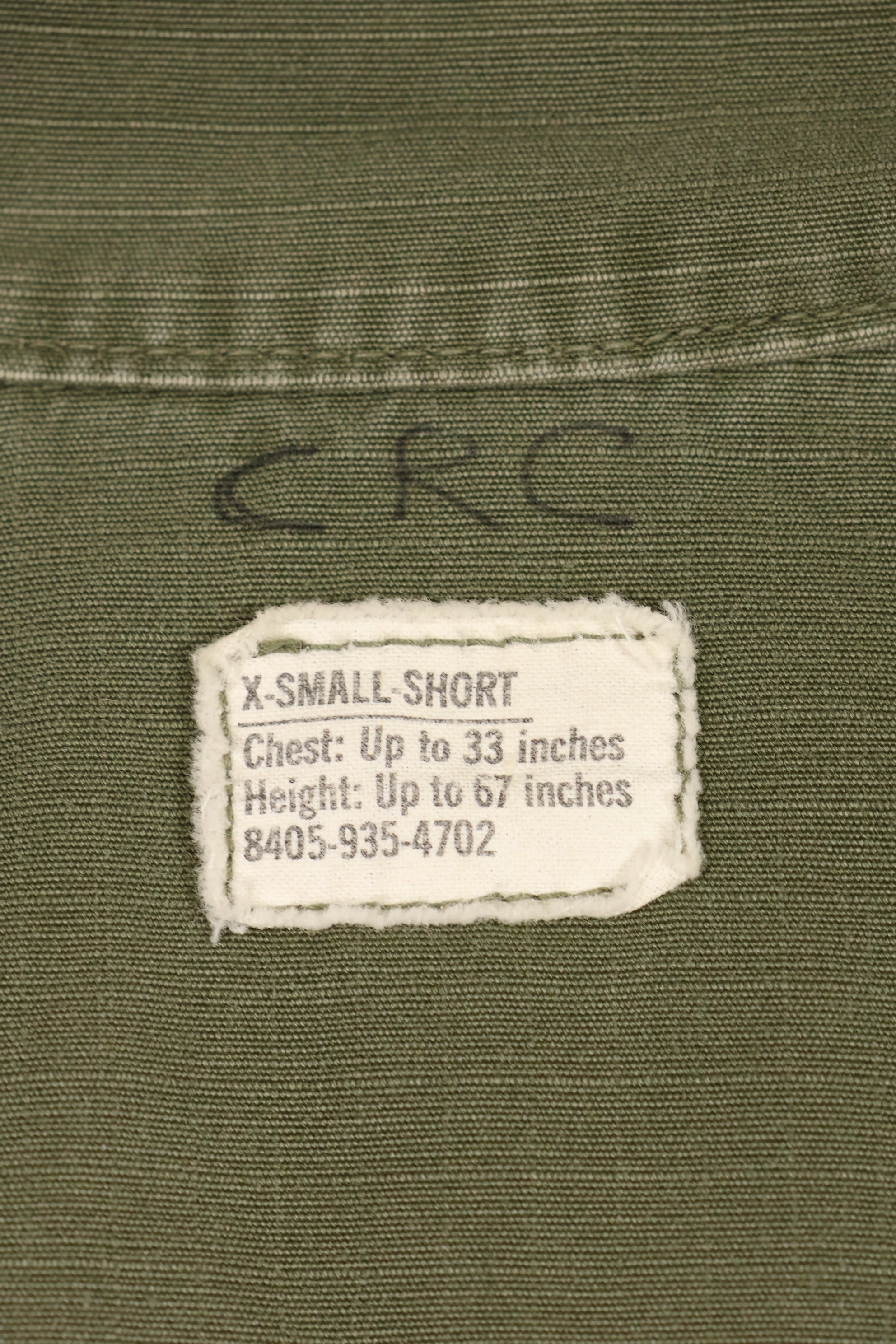 1970 Contract X-SMALL-SHORT 4th Model Jungle Fatigue Jacket Used Film Company Release