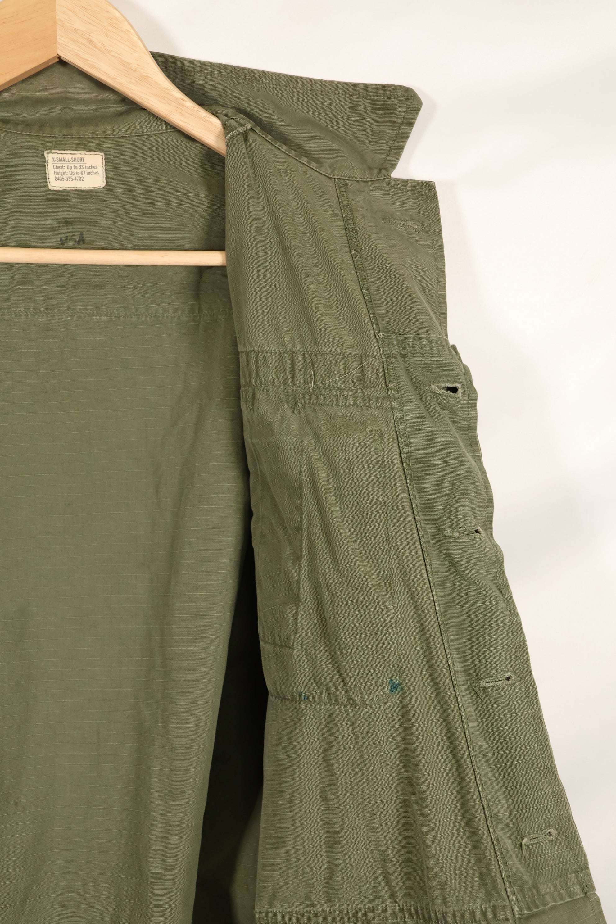 1968 Contract X-SMALL-SHORT 4th Model Jungle Fatigue Jacket Used Film Company Release