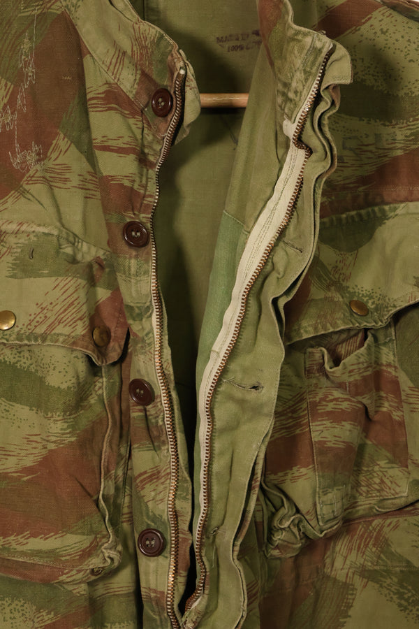 1950s French Army Lizard Camouflage TAP 47/53 Airborne Jacket with Israeli Stamp Used