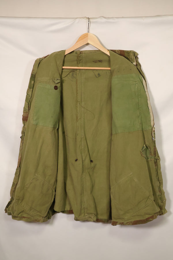 1950s French Army Lizard Camouflage TAP 47/53 Airborne Jacket with Israeli Stamp Used