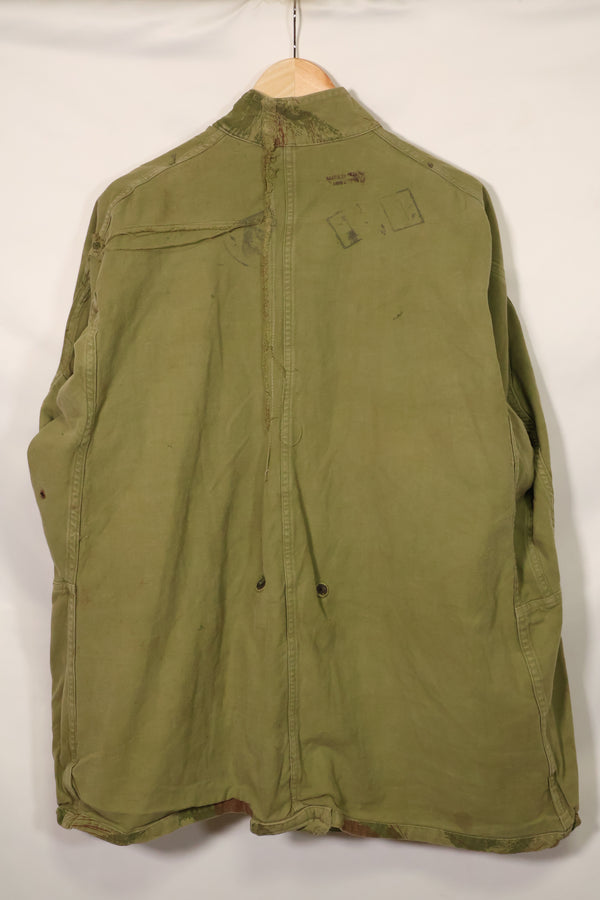 1950s French Army Lizard Camouflage TAP 47/53 Airborne Jacket with Israeli Stamp Used